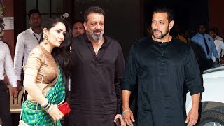 Sanjay Dutt With Wife Manyata Arrives At Salman Khan's Ganpati 2018