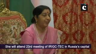 EAM Sushma Swaraj meets her Russian counterpart