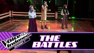 Cinta vs Jenny vs Shakila "Because of You" | Battle Rounds | The Voice Kids Indonesia Season 3 GTV