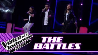 Laura vs Gylbert vs Indah "Give Me One..." | Battle Rounds | The Voice Kids Indonesia Season 3 GTV