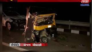 Jetpur : Under The Railway Over bridge Accident Between Car And Rickshaw Took Place