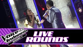 Jeni dan Joni "Beauty and The Beast" | Live Rounds | The Voice Kids Indonesia Season 3 GTV