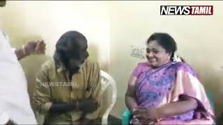 அடித்துவிட்டு இனிப்பு கொடுத்த தமிழிசை!! | Tamilisai meet auto driver who attacked by bjp cadres