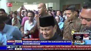 Prabowo Akan Ajukan Timses ke KPU 20 September