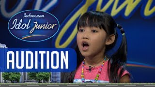 Ferline diminta ganti nama Maia Estianty oleh Kang Sule! - AUDITION 4 - Indonesian Idol Junior 2018