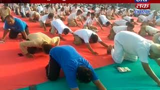 Dwarka+Bagasra : Yoga Day Celebrated With Merriment