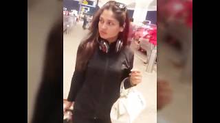Actress Aafreen Sidhu Spotted At International Airport