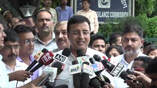 Rafale Scam: Randeep Singh Surjewala addresses media after meeting of Congress delegation with CVC