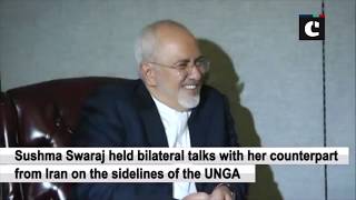 Sushma Swaraj holds bilateral talks with Mohammad Javad Zarif