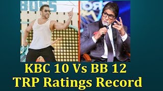 Bigg Boss 12 Vs Kaun Banega TRP Ratings Comparison I Salman Show Beats Big B Show TRP