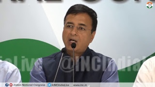 AICC Press Briefing By Randeep Singh Surjewala at Congress HQ