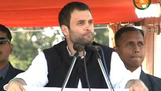 Shri Rahul Gandhi addressing an election Rally at Kangra