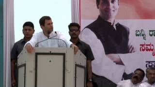 Congress Vice-President Rahul Gandhi Addressing a Public Rally at Haveri, Karnataka
