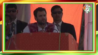 Rahul Gandhi Addresses a Public Meeting at the Dist Sports Asso Stadium in Williamnagar, Meghalaya