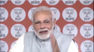 PM Modi interacts with booth workers from Bilaspur, Basti, Chittorgarh, Dhanbad and Mandsaur