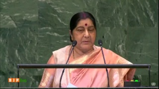 EAM Sushma Swaraj addresses the 73rd session of #UNGA.