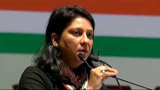Priya Dutt, MP addressing AICC Session in New Delhi