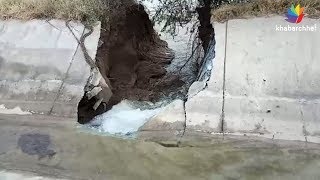 Water spread in farms due to breach in narmada canal