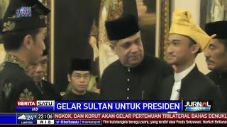 Jokowi Dianugerahi Tuanku Sri Indra Utama Junjungan Negeri