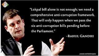 Rahul Gandhi presents six laws that will eliminate corruption