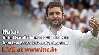 Rahul Gandhi Interacts with Students From Don Bosco University, Guwahati | February 26, 2014