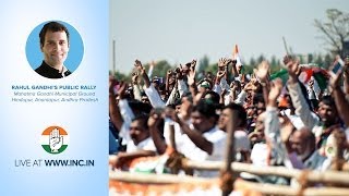 Rahul Gandhi's Public Rally at Hindupur, Anantapur, Andhra Pradesh on 30th April 2014