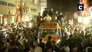 Rahul Gandhi conducts roadshow in Gwalior