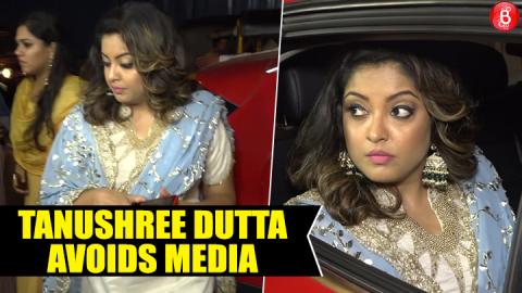 Tanushree Dutta avoids media interaction at her first appearance at a Navratri event