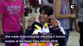 Asian Para Games 2018: Deepa Malik receives warm welcome on his arrival at Delhi Airport