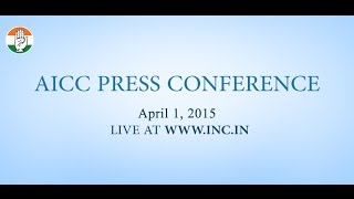Live: AICC Press Conference on 1-April-2015