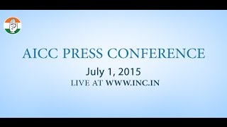Live: AICC Press Conference on 1-July-2015