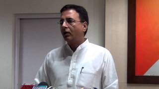Randeep Surjewala addressing Media