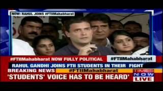 If students need me, I will stand with them: Rahul Gandhi at FTII