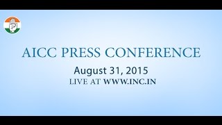 Live: AICC Press Conference on 31-Aug-2015
