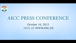 Live: AICC Press Conference on 16 October, 2015 H