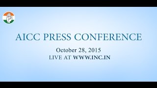 Live: AICC Press Conference on 28 October, 2015