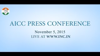 Live: AICC Press Conference on 5 Nov, 2015