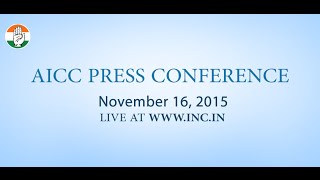 Live: AICC Press Conference on 16 Nov, 2015
