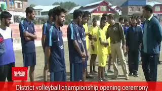 *District volleyball championship opening ceremony organised by district volleyball association Band