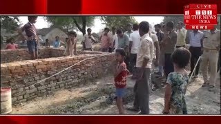 [ Sambhal  ] सम्भल मे सरकारी जमीन पर अबैध निर्माण, मौके पर पहुची पुलिस ने रूकबाया अबैध निर्माण