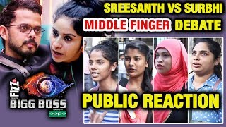 Sreesanth Vs Surbhi Rana | MIDDLE FINGER Controversy | PUBLIC REACTION