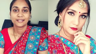 Karwachauth step by step makeup look for Beginners using affordable makeup under Rs. 500 | CCGRWM
