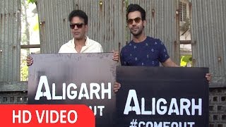 Manoj Bajpai and Raj Kumar Yadav promoting Aligarh movie on streets