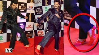 Arjun Kapoor walks in Red High Heels at Zee Cine Awards