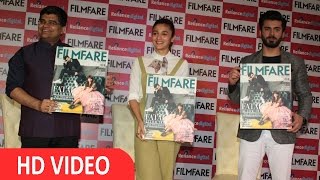 Alia Bhatt & Fawad Khan At Launch of Filmfare Cover Page