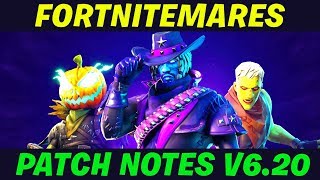 FORTNITEMARES V6.20 PATCH NOTES, ZOMBIES, NEW FLOATING CUBE