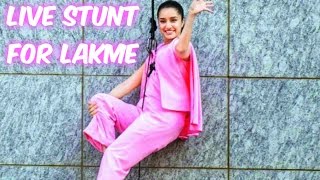 Shraddha Kapoor Performs Gravity Defying Stunt For Lakme Endorsement