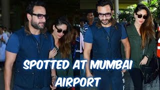 Saif Ali Khan And Kareena Kapoor Spotted At Mumbai Airport