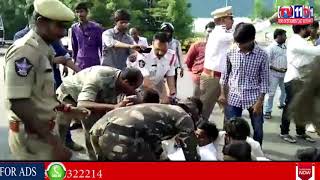 YSRCP LEADERS PROTEST AGAINST ATTACK ON YS JAGAN IN VISAKHA