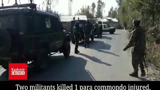 Kreeri Encounter Ends Two Militants Killed 1 Para Commondo Injured
